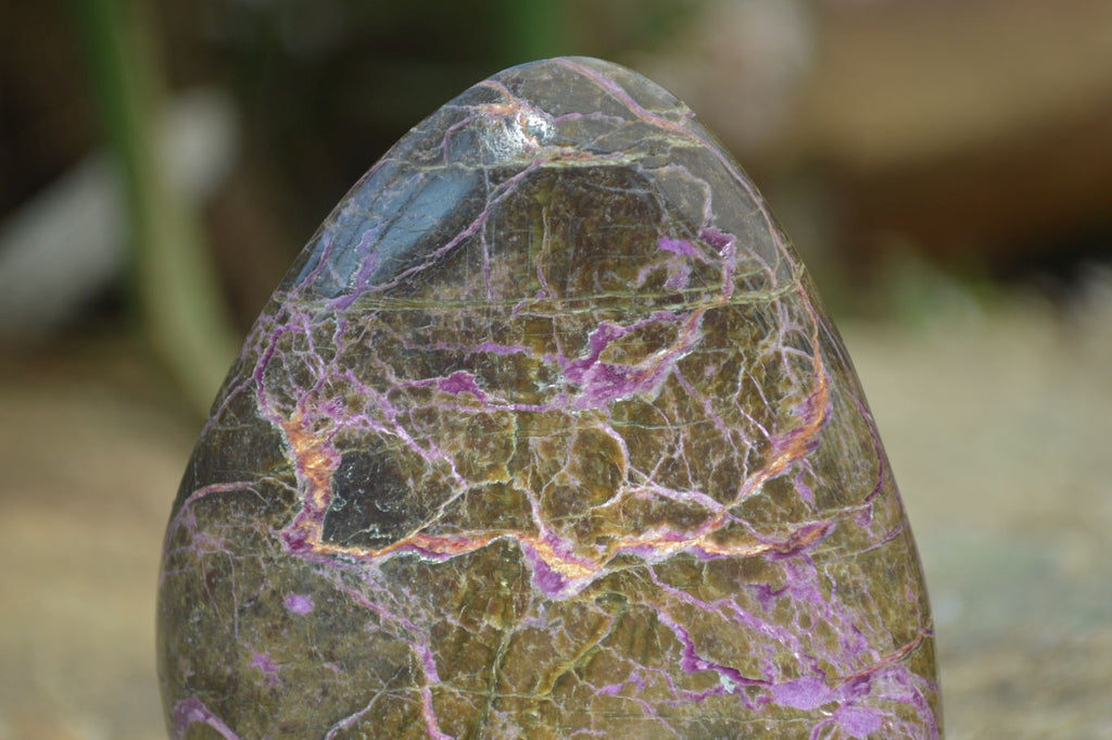 Polished Stichtite & Serpentine Standing Free Forms x 4 From Barberton, South Africa - Toprock Gemstones and Minerals 