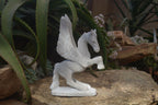 Polished White Marble Pegasus Carving x 1 From Zimbabwe - Toprock Gemstones and Minerals 