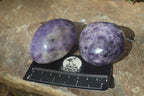 Polished Purple Lepidolite Palm Stones  x 12 From Zimbabwe - Toprock Gemstones and Minerals 