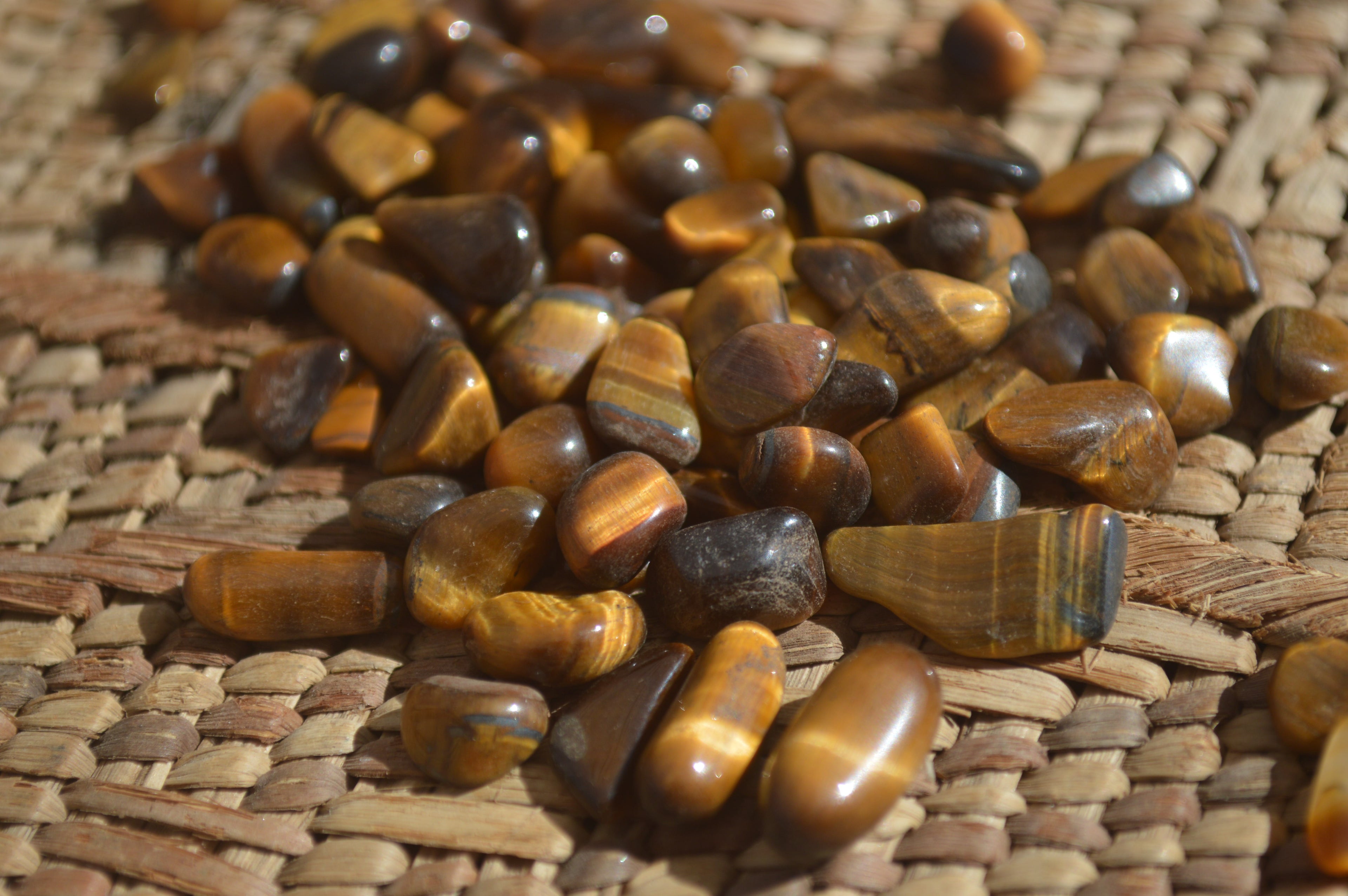 Polished Mini Craft Golden Tigers Eye Tumble Stones - Sold per 500 g - From Prieska, South Africa - Toprock Gemstones and Minerals 