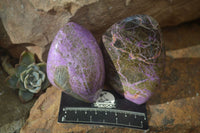Polished Stichtite & Serpentine Standing Free Forms x 4 From Barberton, South Africa - Toprock Gemstones and Minerals 