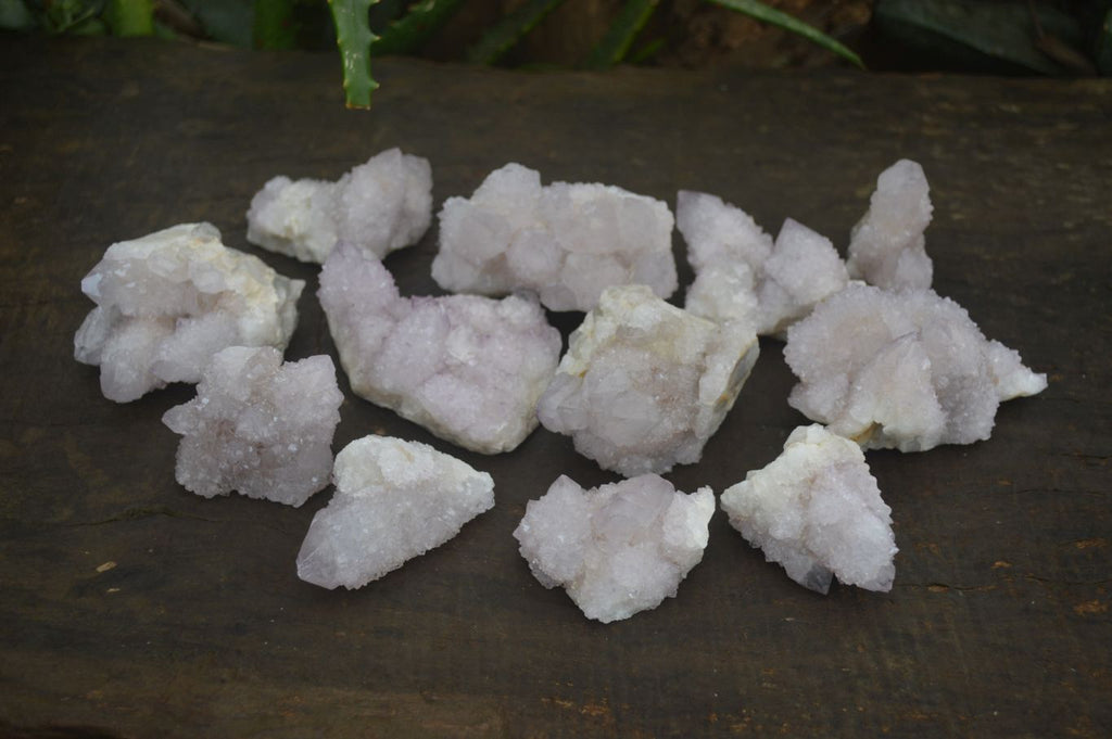 Natural Pale Lilac Spirit Quartz Clusters x 12 From Boekenhouthoek, South Africa - Toprock Gemstones and Minerals 