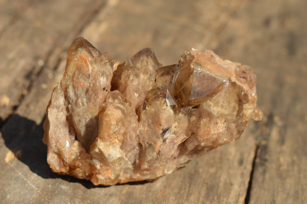 Natural Smokey Phantom Quartz Clusters x 2 From Luena, Congo - TopRock