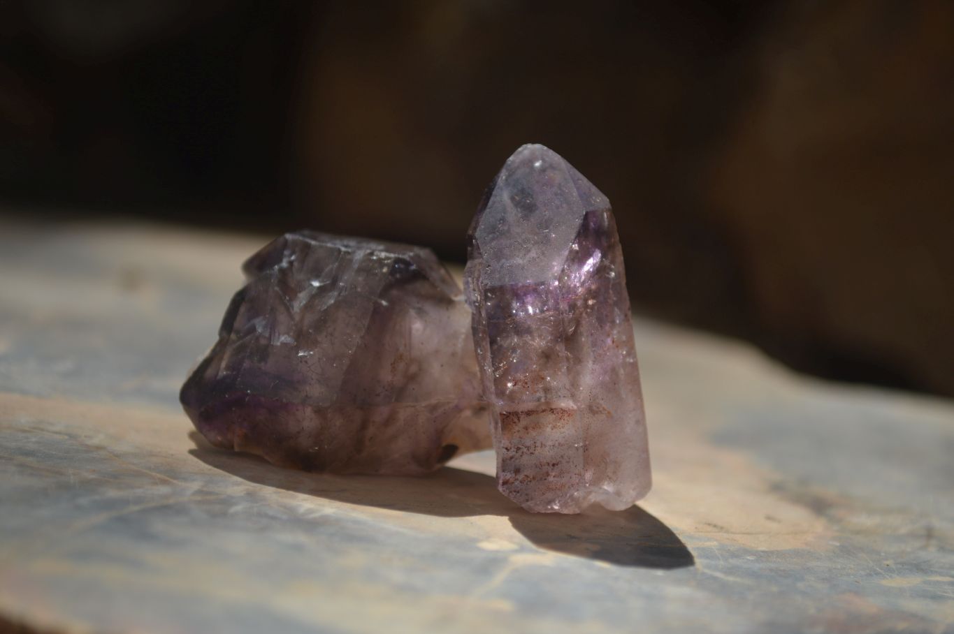 Natural Window Amethyst Crystals  x 12 From Chiredzi, Zimbabwe - Toprock Gemstones and Minerals 