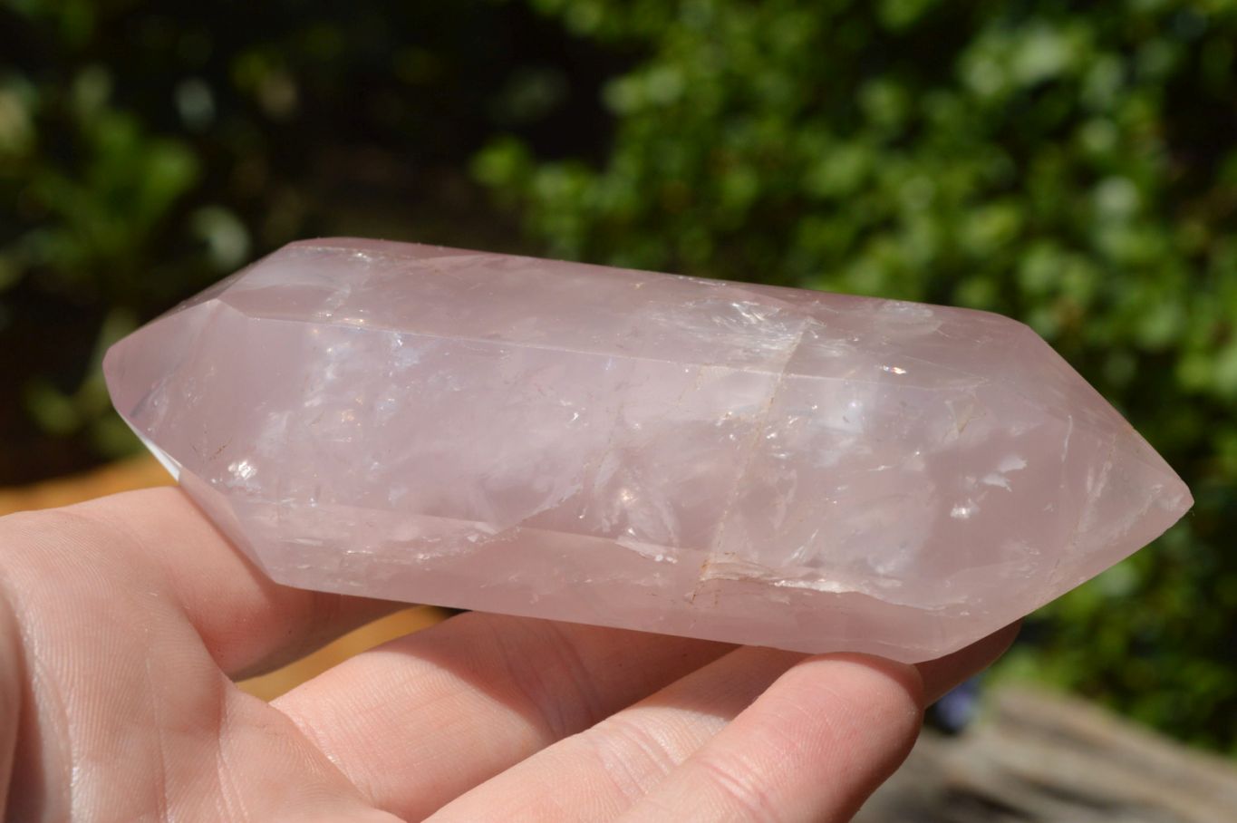 Polished Double Terminated Rose Quartz Points x 6 From Madagascar - TopRock