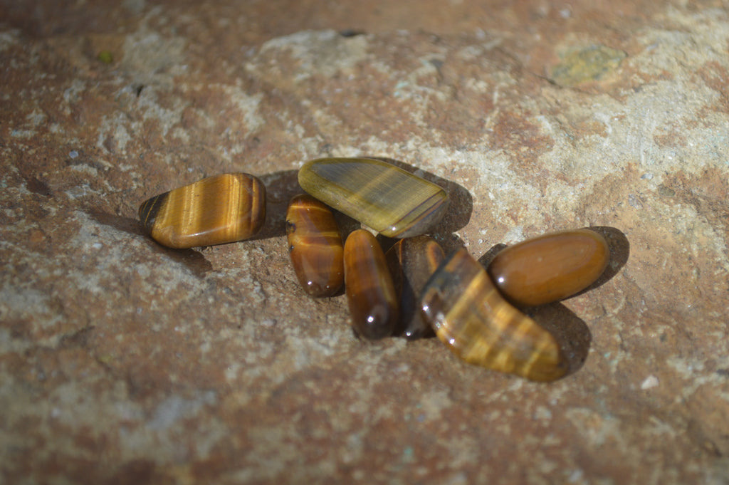 Polished Mini Craft Golden Tigers Eye Tumble Stones - Sold per 500 g - From Prieska, South Africa - Toprock Gemstones and Minerals 