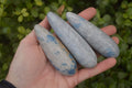 Polished Blue Spotted Spinel Quartz Massage Wands x 12 From Madagascar - Toprock Gemstones and Minerals 