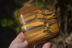 Polished Golden Tigers Eye Free Forms x 3 From Prieska, Northern Cape - Toprock Gemstones and Minerals 