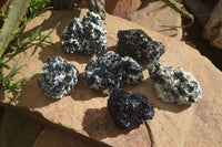 Natural Schorl Black Tourmaline Specimens  x 6 From Erongo, Namibia - Toprock Gemstones and Minerals 