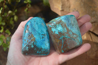 Polished Blue Shattuckite Free Forms  x 4 From Namibia - Toprock Gemstones and Minerals 
