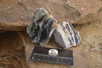 Polished  One Side Polished Watermelon Fluorite Pieces  x 6 From Uis, Namibia - Toprock Gemstones and Minerals 