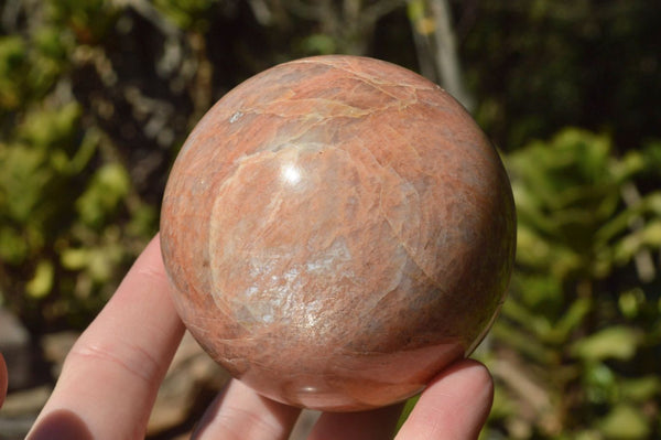 Polished Peach Moonstone Feldspar Spheres x 2 From Madagascar - TopRock