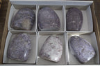 Polished Purple Lepidolite Standing Free Forms  x 6 From Madagascar - Toprock Gemstones and Minerals 
