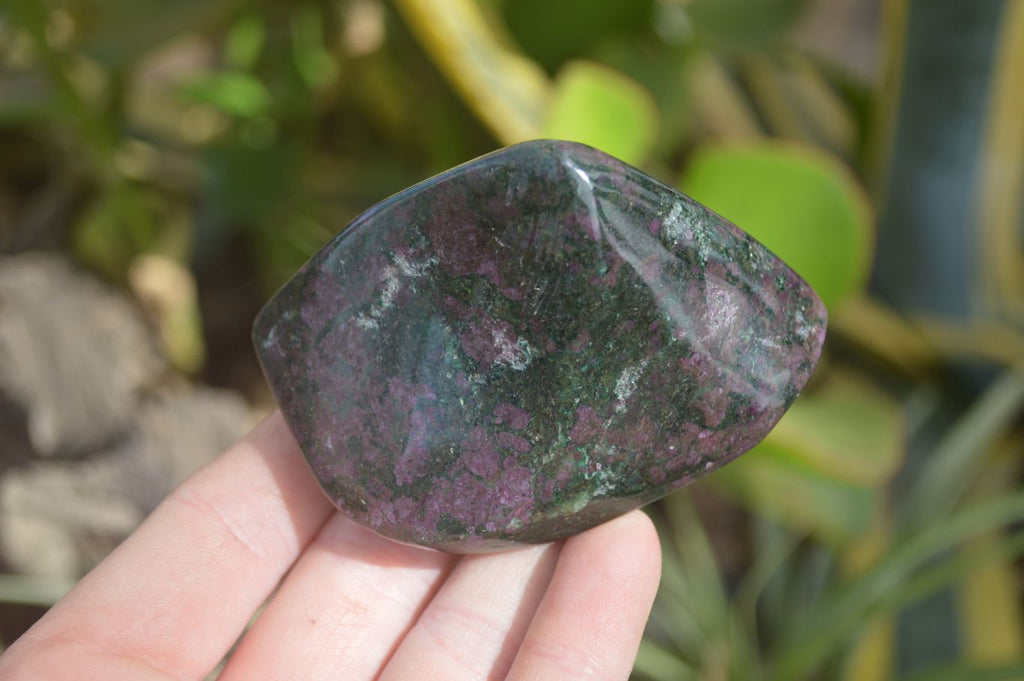 Polished Fluorescent Ruby Corundum In Chrome Verdite Free Forms x 6 From Zimbabwe - Toprock Gemstones and Minerals 