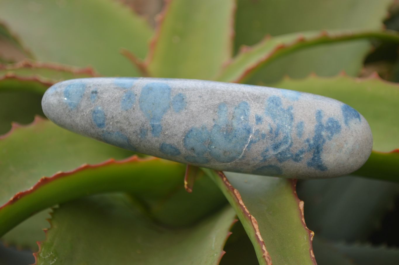 Polished Blue Spotted Spinel Quartz Massage Wands x 12 From Madagascar - Toprock Gemstones and Minerals 
