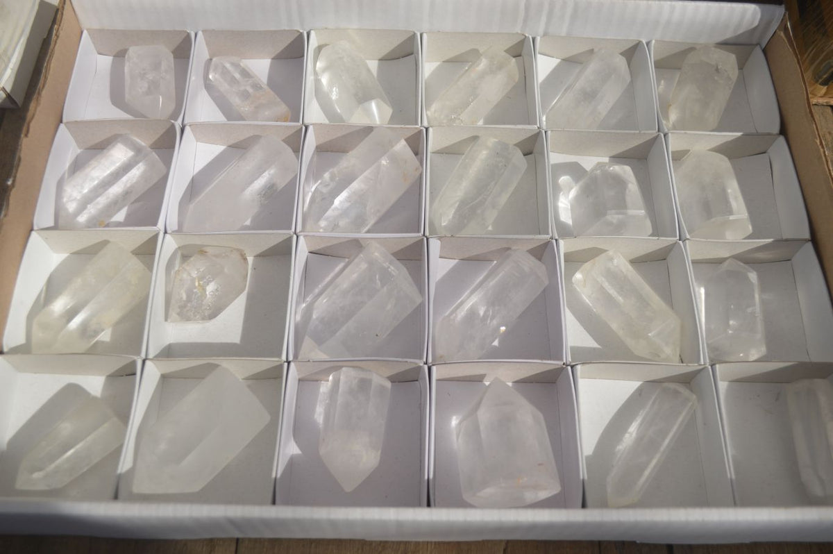 Polished Clear Quartz Crystal Points x 24 From Madagascar - Toprock Gemstones and Minerals 