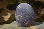 Polished Purple Lepidolite Standing Free Forms  x 6 From Madagascar - Toprock Gemstones and Minerals 