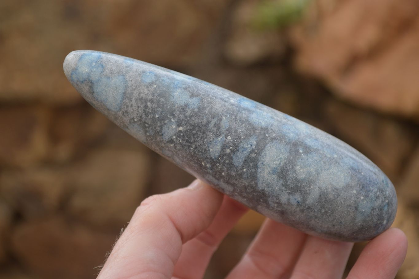 Polished Blue Spotted Spinel Quartz Massage Wands x 12 From Madagascar - Toprock Gemstones and Minerals 