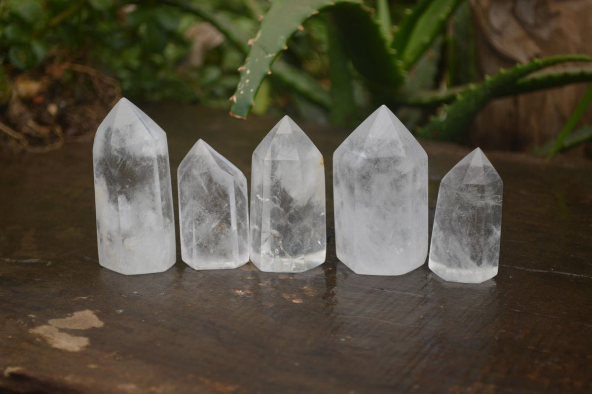 Polished Clear Quartz Crystal Points x 24 From Madagascar - Toprock Gemstones and Minerals 