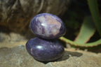Polished Purple Lepidolite Palm Stones  x 12 From Zimbabwe - Toprock Gemstones and Minerals 