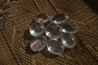 Polished Small Semi Optic Quartz Galet / Palm Stones x 35 From Madagascar - Toprock Gemstones and Minerals 