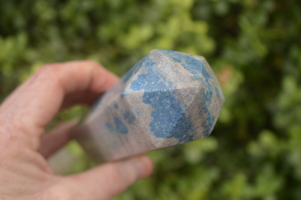 Polished Blue Spotted Spinel Quartz Points x 3 From Madagascar - Toprock Gemstones and Minerals 