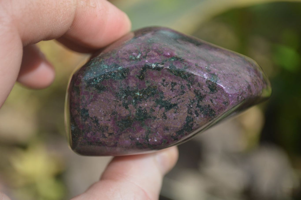 Polished Fluorescent Ruby Corundum In Chrome Verdite Free Forms x 6 From Zimbabwe - Toprock Gemstones and Minerals 