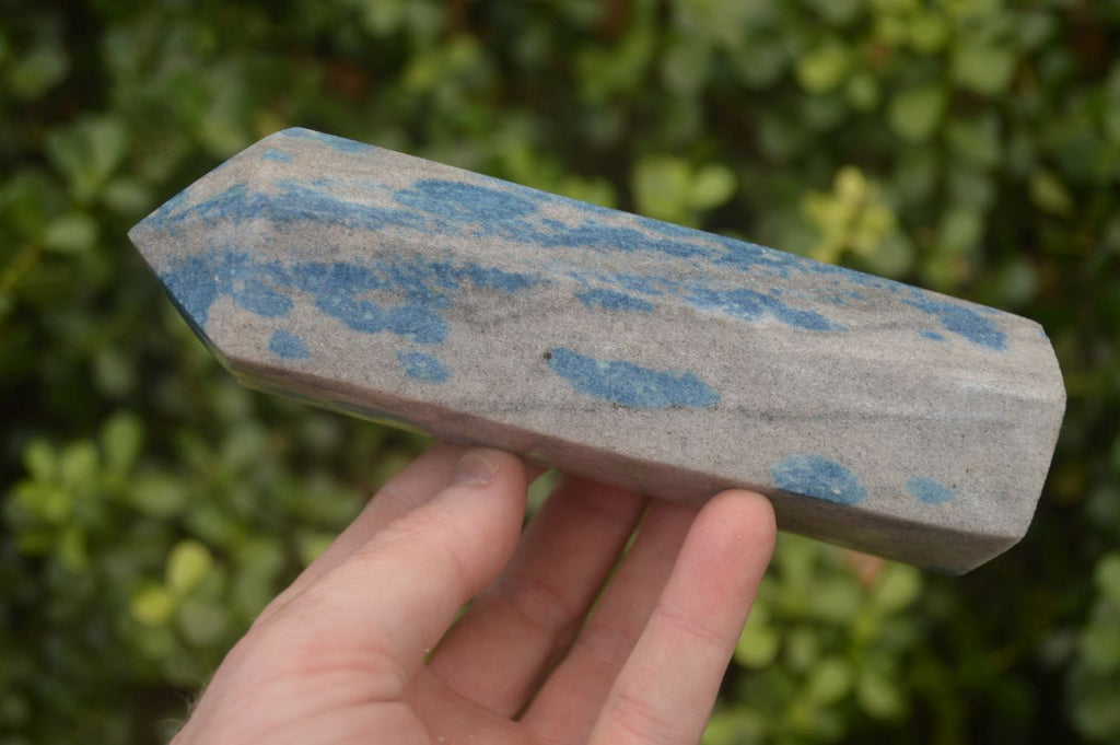 Polished Blue Spotted Spinel Quartz Points x 3 From Madagascar - Toprock Gemstones and Minerals 