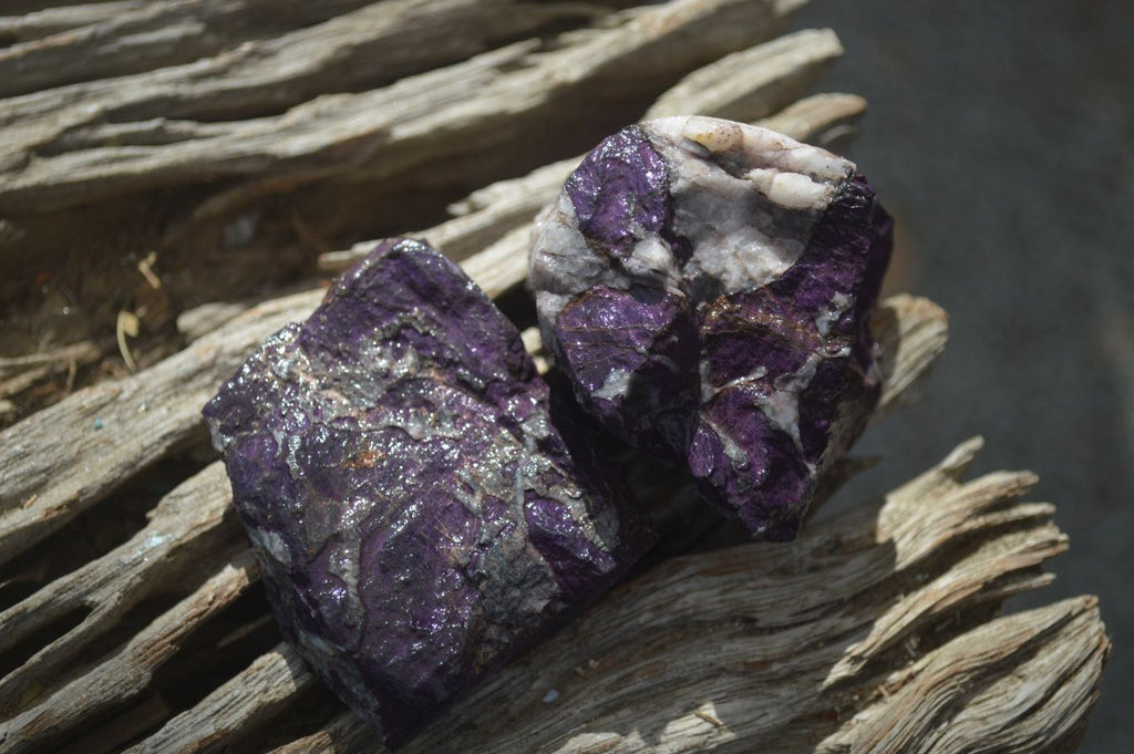 Natural Metallic Purpurite Cobbed Specimens  x 12 From Erongo, Namibia - Toprock Gemstones and Minerals 