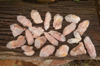 Natural Pink Hematoid Candle Quartz Crystals  x 35 From Madagascar - Toprock Gemstones and Minerals 