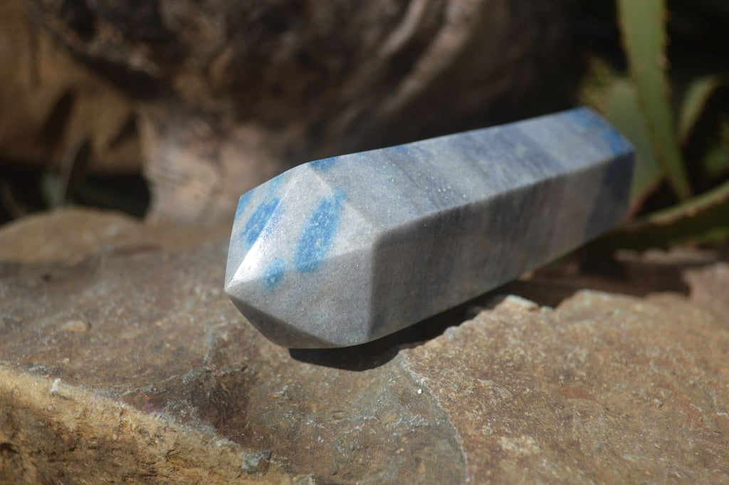Polished Blue Spotted Spinel Quartz Points x 3 From Madagascar - Toprock Gemstones and Minerals 