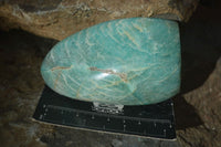 Polished Blue Amazonite Standing Free Forms  x 3 From Madagascar - Toprock Gemstones and Minerals 