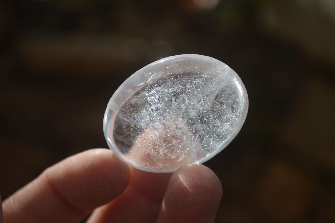 Polished Small Semi Optic Quartz Galet / Palm Stones x 35 From Madagascar - Toprock Gemstones and Minerals 