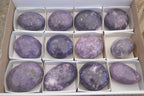 Polished Purple Lepidolite Palm Stones  x 12 From Zimbabwe - Toprock Gemstones and Minerals 