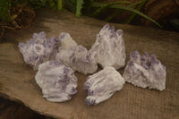 Natural Sugar Amethyst Clusters  x 6 From Solwezi, Zambia - Toprock Gemstones and Minerals 