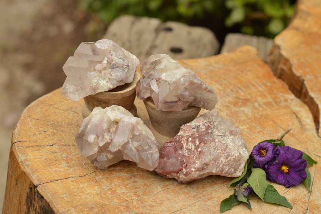 Natural Small Red Hematoid Quartz Crystals & Clusters  x 24 From Zambia - TopRock