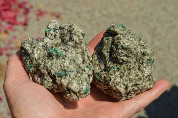 Natural Green Emerald In Schist Specimens  x 6 From Sandawana, Zimbabwe - TopRock