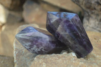 Polished Dark Purple Amethyst Crystals  x 6 From Zambia - Toprock Gemstones and Minerals 