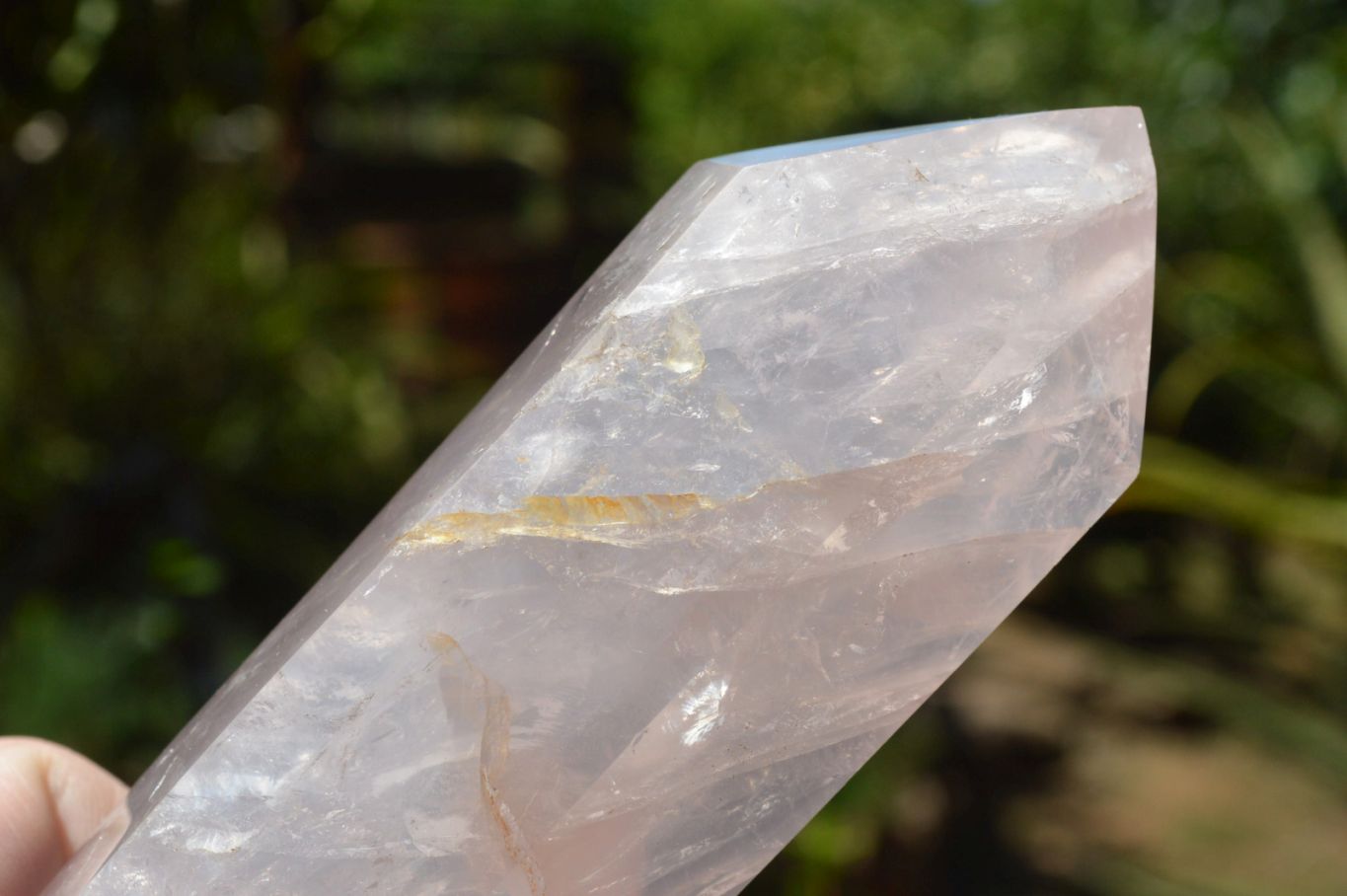 Polished Double Terminated Rose Quartz Points x 6 From Madagascar - TopRock