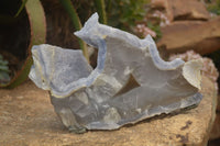 Natural Etched Blue Chalcedony Agate Specimen x 1 From Nsanje, Malawi - Toprock Gemstones and Minerals 
