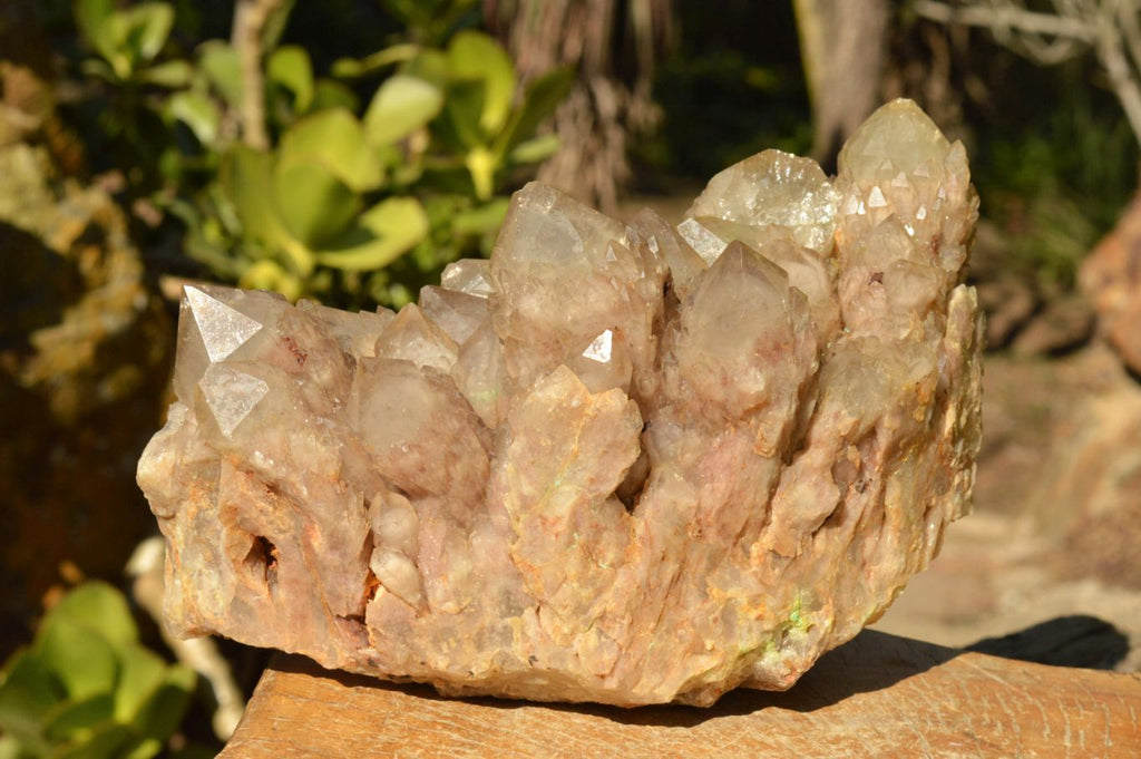 Natural Cascading Smokey Phantom Quartz Cluster x 1 From Luena, Congo - TopRock