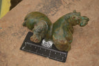 Polished Verdite Hippo Carvings  x 3 From Zimbabwe - TopRock