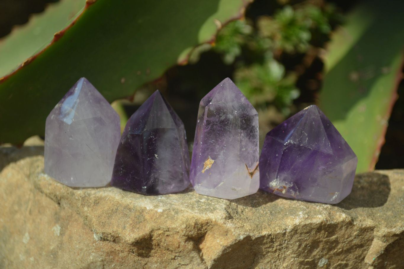 Polished Small Amethyst Points x 12 From Ankazobe, Madagascar - Toprock Gemstones and Minerals 