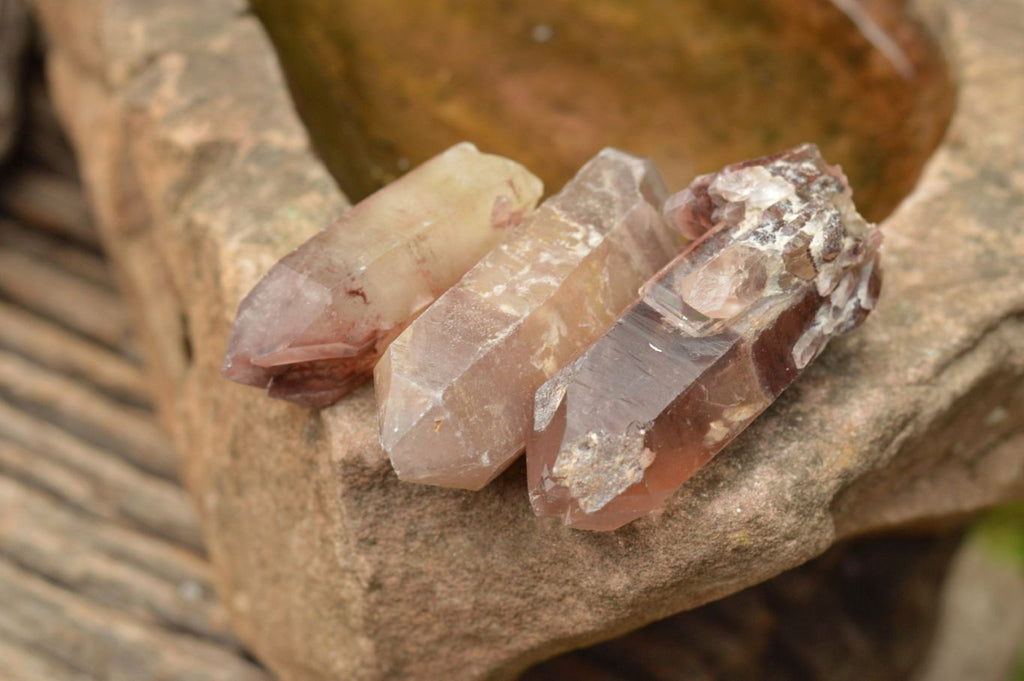Natural Small Red Hematoid Quartz Crystals & Clusters  x 24 From Zambia - TopRock
