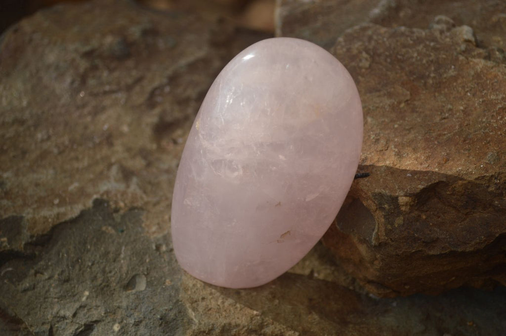 Polished Gemmy Pink Rose Quartz Standing Free Forms x 3 From Antsirabe, Madagascar - Toprock Gemstones and Minerals 