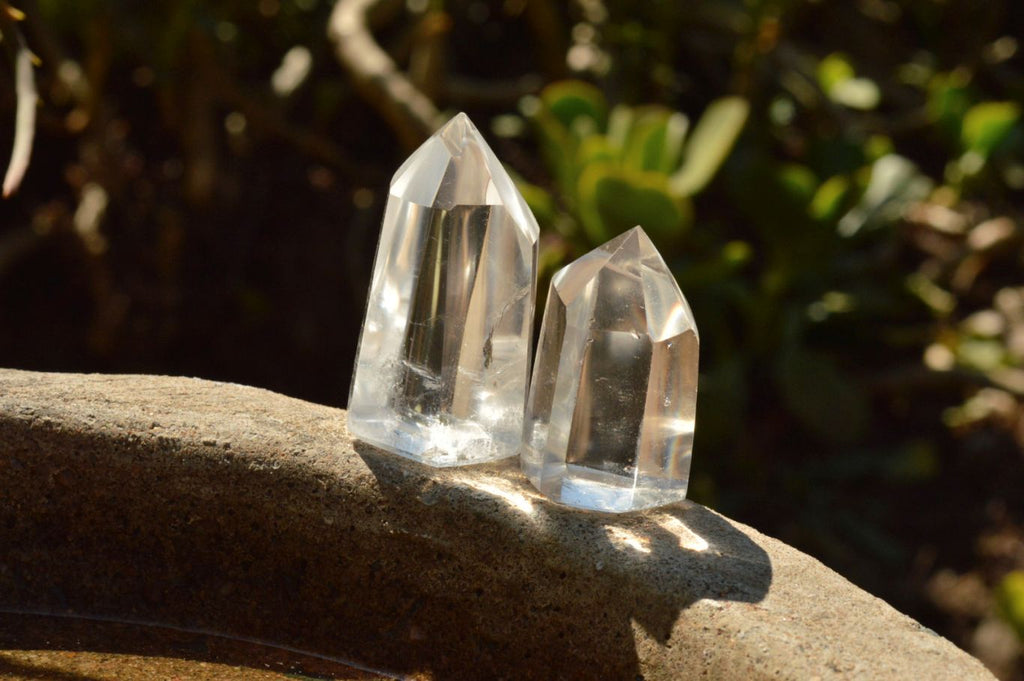 Polished Semi Optic Quartz Points  x 12 From Madagascar - TopRock