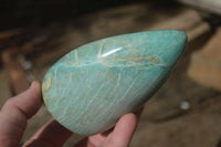 Polished Blue Amazonite Standing Free Forms  x 3 From Madagascar - Toprock Gemstones and Minerals 