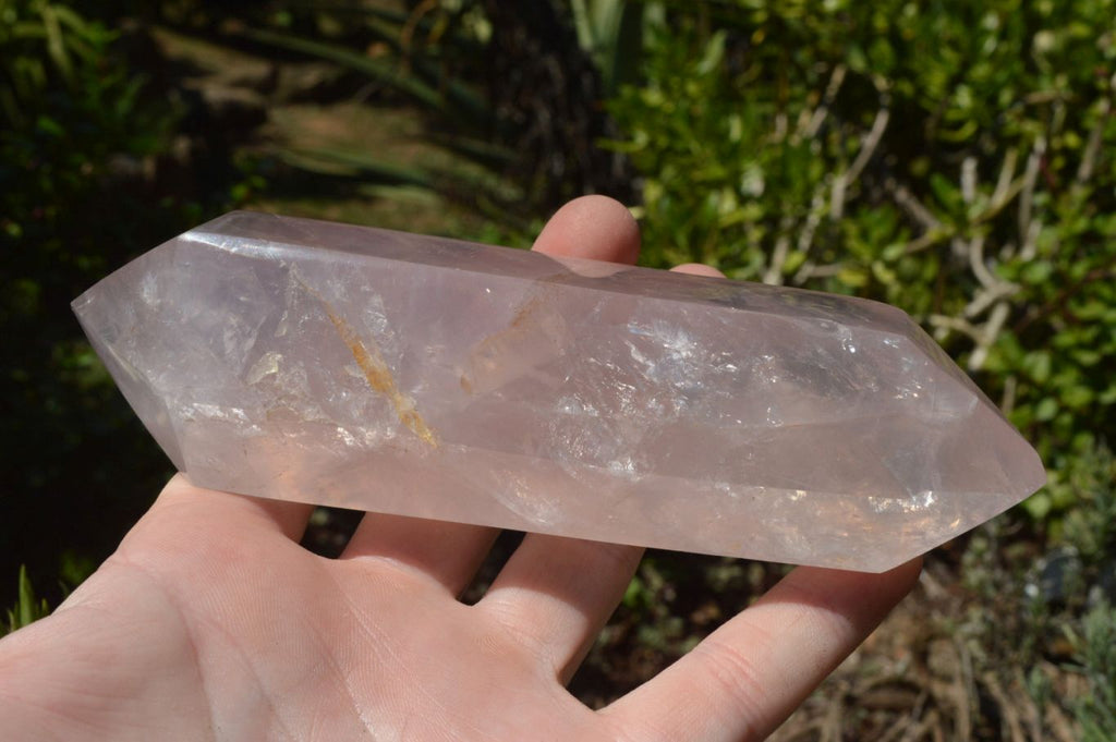 Polished Double Terminated Rose Quartz Points x 6 From Madagascar - TopRock