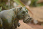 Polished Verdite Hippo Carvings  x 3 From Zimbabwe - TopRock