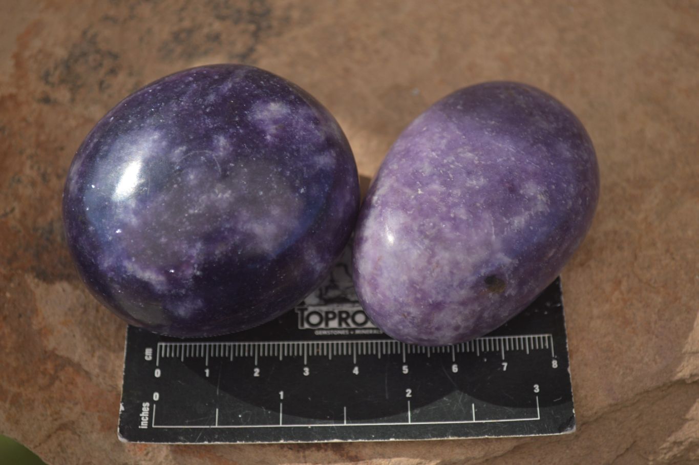 Polished Purple Lepidolite Palm Stones  x 12 From Zimbabwe - Toprock Gemstones and Minerals 